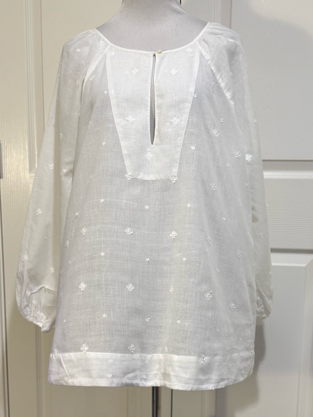 Anaak embroidered cotton tunic blouse